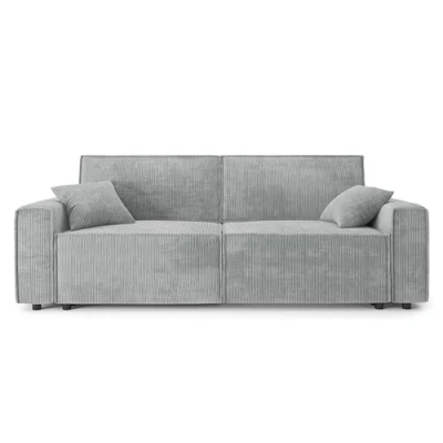 Abbildung von BAÏTA Sofa, rechts, ausziehbar, Mira 3 Sitzer, aus Cordstoff, Hellgrau