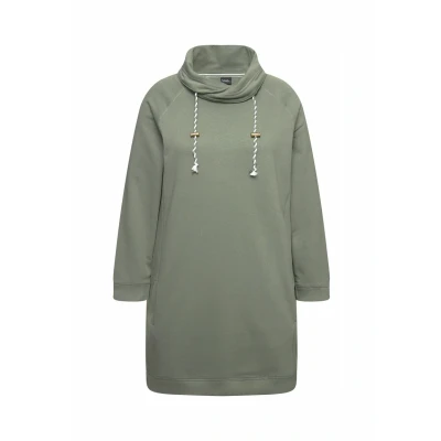 Abbildung von Ulla Popken Freizeitkleid, Damen, Größe: 58/60, Gray green