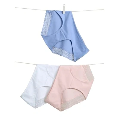 Abbildung von Bio Kollektion: 3er Pack Umstands Slips mit Spitze