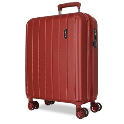Abbildung von Movom Wood Kabinenkoffer Rot 40x55x20 cms Hartschalen ABS TSA Schloss 38L 3,2Kgs 4 Doppelräder Erweiterbar Handgepäck