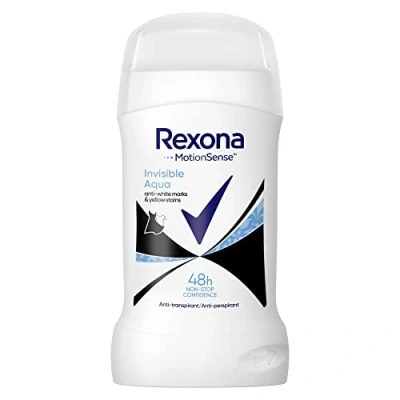 Abbildung von Rexona MotionSense Deo Stick Invisible Aqua Anti Transpirant mit 48 Stunden Schutz gegen starkes Schwitzen und Körpergeruch 40 ml (1er Pack)