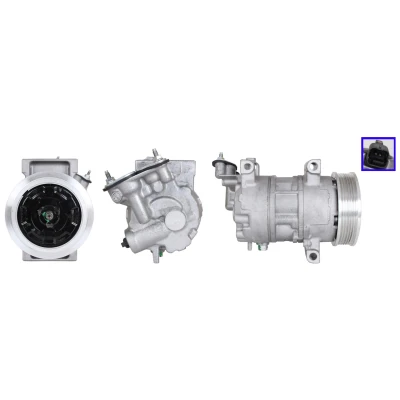 Abbildung von LUCAS ACP01237 Kompressor PAG 46 YF R134a, R1234yf mit Dichtungen PEUGEOT: 208 I Schrägheck