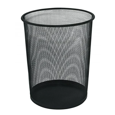 Abbildung von Q CONNECT Papierkorb Metall schwarz Rund 19lt KF00871