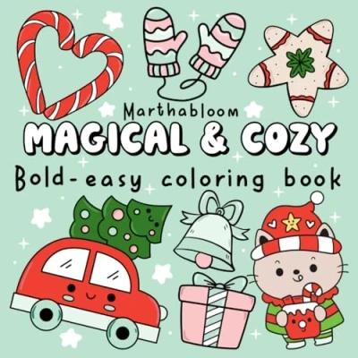 Abbildung von Magical &amp; Cozy: Christmas Bold and Easy Coloring Book for Adults kids