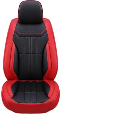 Abbildung von Eunncu Autositzbezüge komplettes Set Universal in Stylish Design Schonbezüge für Vordersitze und Rückbank Auto Sitzbezüge Airbag Kompatibel Premium Wasserdicht Sitzbezug, Schwarz Rot