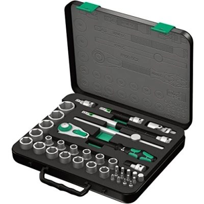 Abbildung von Wera Zyklop Speed Knarrensatz 8100 SC 2, 1/2&quot; Antrieb, metrisch, 37 teilig, 05003645001