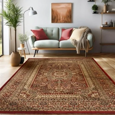 Abbildung von SIMPEX24 Orientteppich Orientalisch Design, Rechteckig, Höhe: 12 mm, Orinet Teppich Webteppich orientalischen Mustern Wohnzimmer