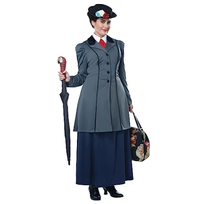 Abbildung von California Costumes Damen Übergröße Kindermädchen Kostüm, grau, 3X