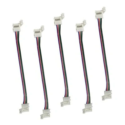 Abbildung von LitaElek 5pcs LED Schnellverbinder 4 polig 10mm Breit RGB 5050 Streifen Verbinder Band Anschlusskabel Strip Connector Stripe Anschluss Verlängerung Verbindungskabel, 17cm Lang