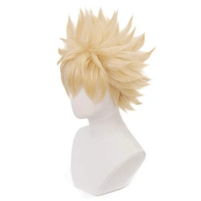 Abbildung von Halloween Kostüm Party Anime Cosplay Perücke mit kostenloser Perückenkappe für My Hero Academia (Katsuki Bakugou)