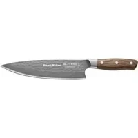 Abbildung von F. DICK Kochmesser DarkNitro 21 cm geschmiedet, rostfrei, Klinge extra scharf, 61 HRC, Chefmesser Hammerschlag &amp; Eichenholzgriff Spezialstahl Küchenmesser Profi Messer Made in Germany 81147212