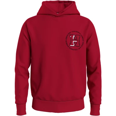 Abbildung von Tommy Hilfiger Roundel Hoody Kapuzenpullover, Herren, Größe: Small, Primary red