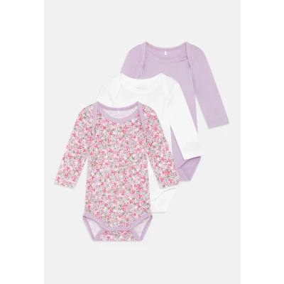 Abbildung von Name it Nbfbody Petit Flower 3 PACK Body für Kinder, Größe: 80, Pastel lilac