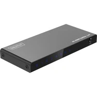 Abbildung von DIGITUS HDMI Splitter 2.0 4k60Hz 1 Eingang 4 Ausgänge HDR, HDCP, Deep Color für Fernseher, Monitore, Beamer, PS5, PS4, Xbox Verteiler Schwarz