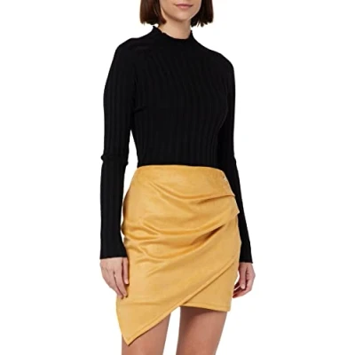 Abbildung von KENDALL &amp; KYLIE Damen K&amp;k W Suede Uneven Skirt Kkw3715006, Honeycomb, M