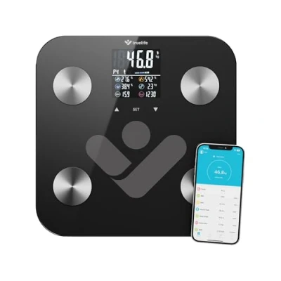 Abbildung von TrueLife Körper Analyse Waage FitScale W6 BT Black