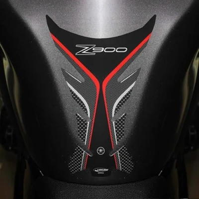 Abbildung von labelbike 3D Tankpad Aufkleber aus Kunstharz zur Dekoration und zum Schutz von Motorradtanks kompatibel mit Kawasaki Z900