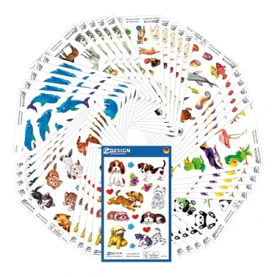 Abbildung von AVERY Zweckform 485 Sticker Set Kinder Made in Germany (Sticker Kinder, Tiere, Hunde, Katze, Panda, Pferde, Delfine, Kindergeburtstag, Mitbringsel, Mitgebsel, Gastgeschenke) 59992