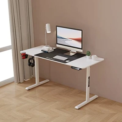 Abbildung von pro.tec Computertisch, »Hayward« Tisch 140 x 60 cm höhenverstellbar Weiß