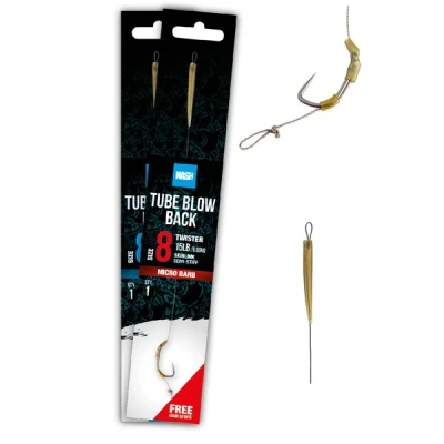 Abbildung von Nash Tube Blow Back Rig Hakengröße 4 (25lb) Karpfen Vorfächer