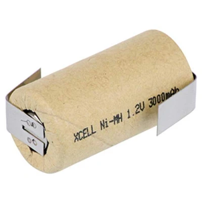 Abbildung von XCell SUB C Akku Zelle 3000mAh / 1,2V NIMH mit Z Lötfahne Hochleistungs Markenzelle in Industriequalität