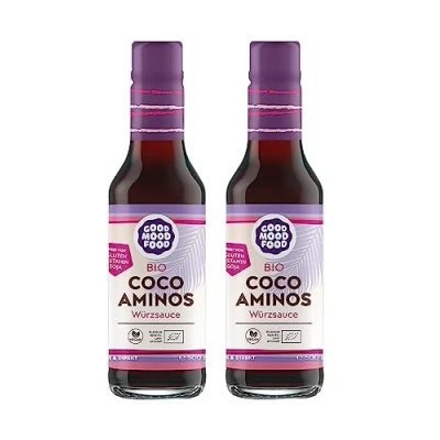 Abbildung von Coco Aminos Würzsauce Bio goodmoodfood 2x500 ml Sojasauce Alternative Coconut Soy Sauce Vegan Glutenfrei Histaminfrei Sojafrei