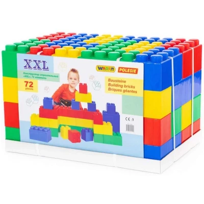 Abbildung von WADER QUALITY TOYS Spielbausteine Bausteine Bausteinblock XXL 72 Stück 12M+, (72 St)
