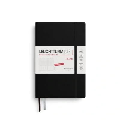 Abbildung von LEUCHTTURM1917 372584 Wochenplaner Paperback (B6+) 2026, 12 Monate, Schwarz, Deutsch