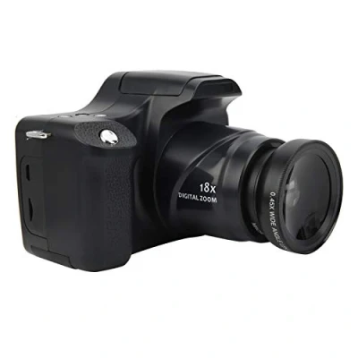 Abbildung von Goshyda 18 Fach Zoom HD Spiegelreflexkamera, 3 Zoll LCD Bildschirm Eingebautes Blitzlicht 1500 mAh Leichte tragbare Digitalkamera mit großer Kapazität(Standard Version + Wide Angle Lens)