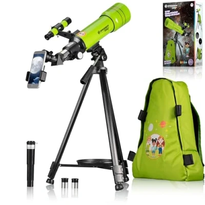 Abbildung von BRESSER junior Teleskop Linsenteleskop 70/400 mit Rucksack grün