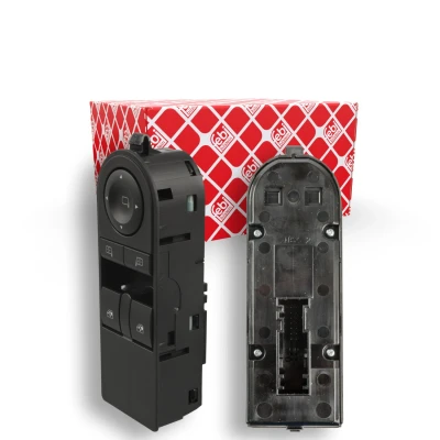 Abbildung von FEBI BILSTEIN 108229 Schalter, Fensterheber Türverkleidung, fahrerseitig OPEL: Astra H Caravan, Zafira B, TwinTop