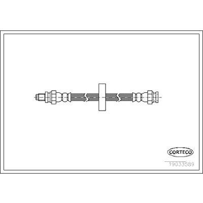 Abbildung von CORTECO 19033589 Bremsschläuche Hinterachse 365 M10X1 SMART: City Coupe, Cabrio, Fortwo I Coupe