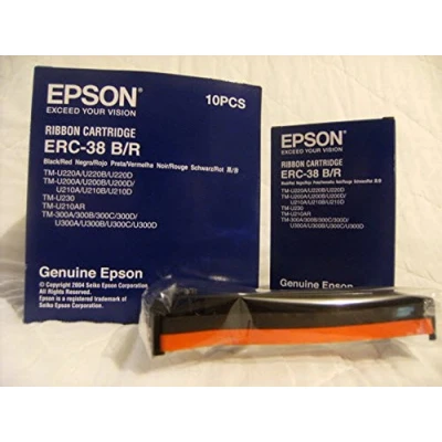 Abbildung von Epson ERC 38BR Schwarz+Rot Farbband