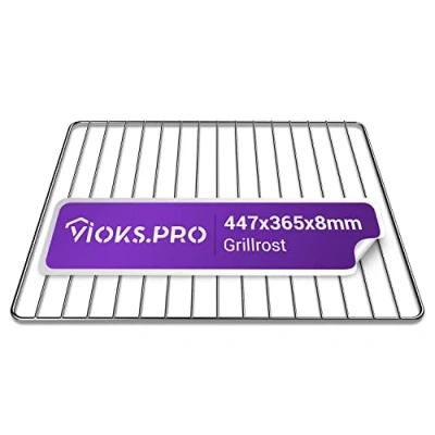 Abbildung von Vioks.pro Backofen Grillrost Edelstahl 447 x 365 8 mm Ersatz für Hotpoint C00081578 482000022702 Rost Gitterrost/Rost Ofen Gitter von Ariston, Whirlpool