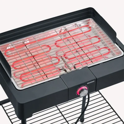Abbildung von Severin Elektro Standgrill PG 8566, 2200 W, mit Edelstahl Grillrost 44,5x26 cm, W
