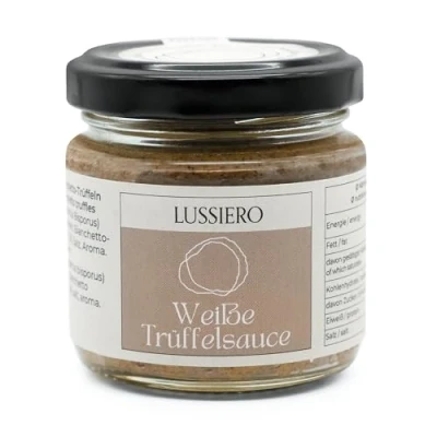 Abbildung von 3er Pack Lussiero Weisse Bianchetto Trüffel Sauce Salsa mit echtem Tuber Borchii 80g