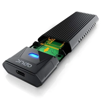 Abbildung von CSL USB 3.2 Gen 2 SSD M.2 Festplattengehäuse auf PCIe 3.0 und SATA bis zu 10Gbps kompatibel mit Größe 2242, 2260, 2280 NVMe/SATA unterstützt UASP