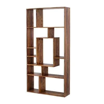 Abbildung von Riess Ambiente Massives Bücherregal CUBUS Sheesham 180cm einzigartige Maserung Regal Holzregal