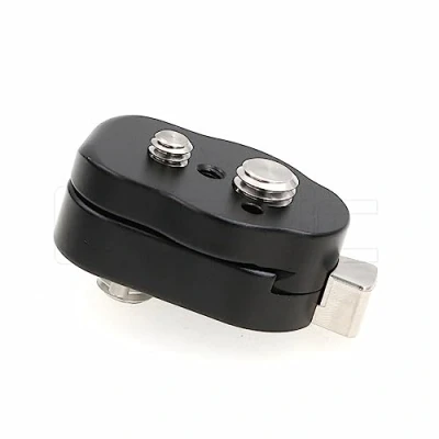 Abbildung von Eonvic 3/8 Zoll Schrauben Mini Schnellwechselplatte Lock Mount für ARRI RED Kamera Monitor Stativ LCD Magic Arm (schwarz)