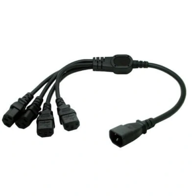 Abbildung von Eonvic IEC 320 netzkabel 4 x c13 C14 Male to 4XC13 Female 4fach Splitter Y Kabel