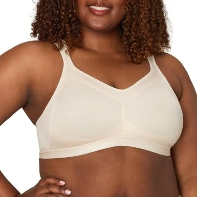 Abbildung von Playtex Damen 18 Stunden Active Breathable Comfort Wireless BH Vollständige Abdeckung Glättende Unterstützung, Hellbeige, 85B
