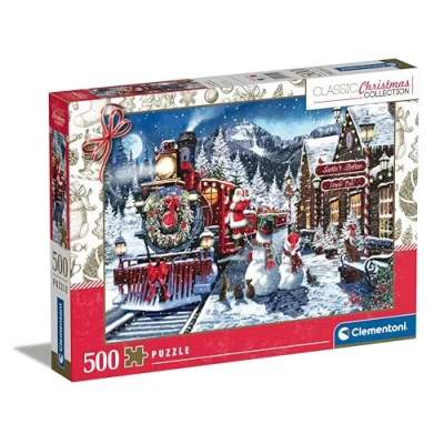 Abbildung von Clementoni Christmas Village Puzzle 500 Teile Kinder &amp; Erwachsene in 70 x 50 cm Weihnachten von 81502