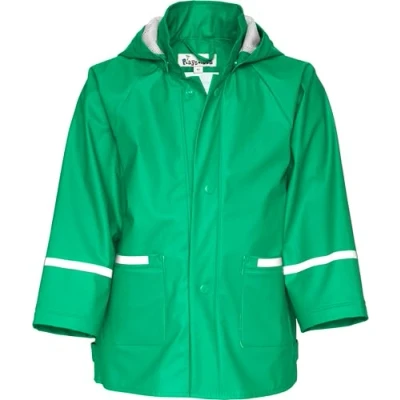 Abbildung von Playshoes Unisex Kinder Regenjacke Wind Und Wasserdicht Regenmantel Regenbekleidung, Grün, 128 EU