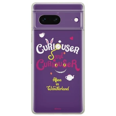 Abbildung von ERT GROUP Handyhülle für Google Pixel 7 Original und offiziell Lizenziertes Disney Muster Alice 009 optimal an die Form des Handy angepasst, hülle aus TPU
