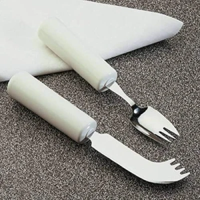 Abbildung von Homecraft Queens Besteck, Weich Überzogenes Teaspoon Edelstahl Adaptive Speise Utensil für ältere Menschen, Behinderte, Großes Built Up guten Grip Griff