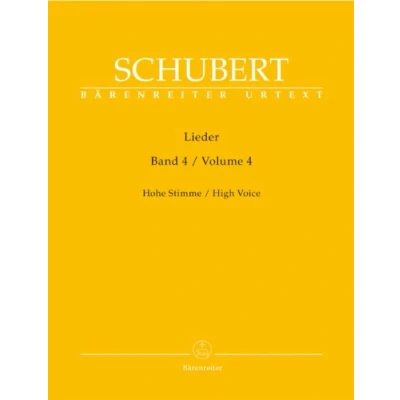 Abbildung von Lieder, Band 4 (Hohe Stimme). Singpartitur, Sammelband, Urtextausgabe. BÄRENREITER URTEXT