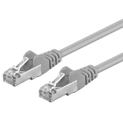 Abbildung von PremiumCord Netzwerkkabel, Ethernet, LAN &amp; Patch Kabel CAT5e, FTP Schirmung, Schnell flexibel Robust RJ45 1Gbit/S, AWG 26/7, Kupferkabel 100% Cu, Grau, 2m