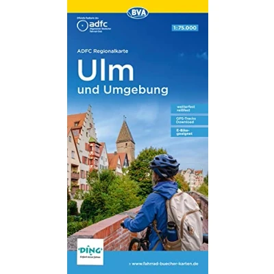 Abbildung von ADFC Regionalkarte Ulm und Umgebung, 1:75.000, mit Tagestourenvorschlägen, reiß wetterfest, E Bike geeignet, GPS Tracks Download (ADFC 1:75000)