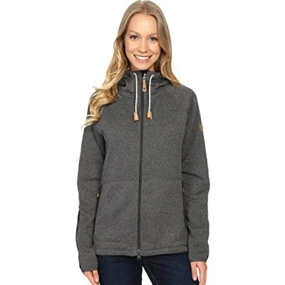 Abbildung von Fjallraven Damen Övik Fleece Hoodie W Sweatshirt, Dark Grey, XXS