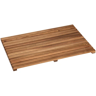 Abbildung von WENKO Duschmatte &quot;Modell Indoor &amp; Outdoor&quot;, Höhe 2,5 mm, Duschrost aus Akazienholz, stabil, rutschhemmende Unterseite
